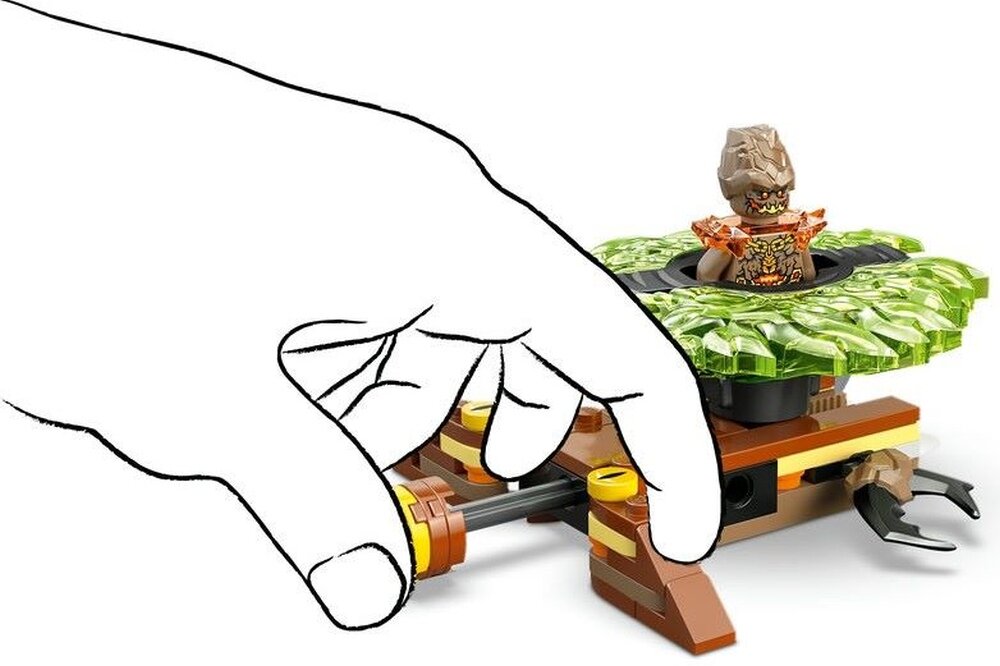 LEGO 71850 NINJAGO Lloyd kontra ziemny potwór na spinnerze przycisk wyrzutni 