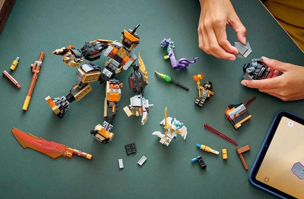  LEGO 71854 NINJAGO Mech specjalny Cole’a i Zane w smoczej zbroi zdolności manualne rozwój dziecka koordynacja umiejętności wyobraźnia 
 