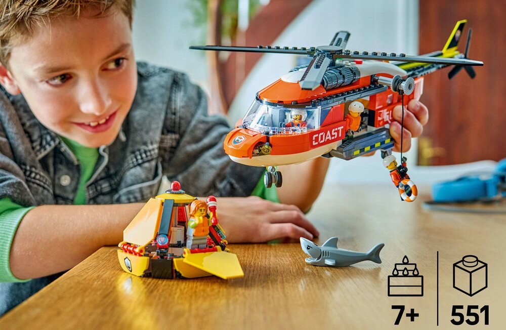 LEGO 60503 City Helikopter straży przybrzeżnej  elementy opis konstrukcji wiek
 