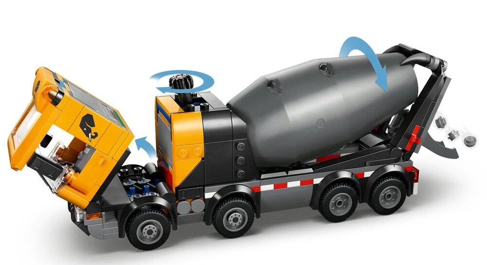 LEGO 60478 City Betoniarka cement dostęp do silnika śruba Archimedesa