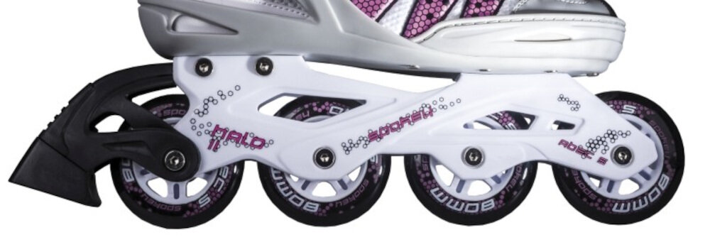 Łyżworolki SPOKEY Halo II (rozmiar 40) hamulec nożny z tyłu łyżworolki intuicyjny do jazdy rekreacyjnej doskonała żywotność