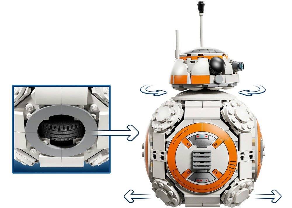 LEGO 75452 Star Wars Droid astromechaniczny BB-8 kciuk w górę ruch jazda   