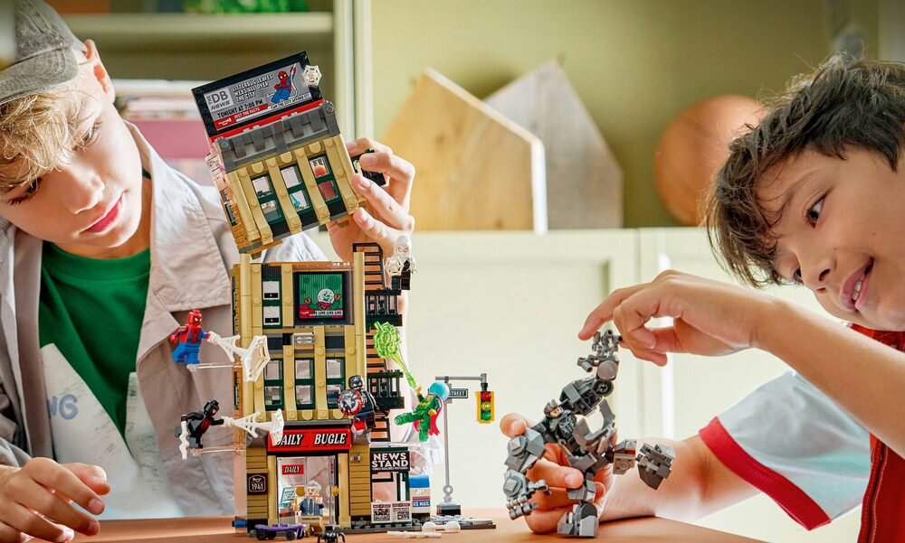 LEGO 76342 Marvel Spider-Man kontra Mysterio: Daily Bugle  elementy opis konstrukcji wiek
 