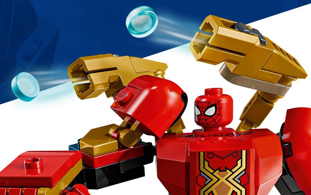 LEGO 76338 Marvel Bitwa mechów: Spider-Man kontra Doc Ock w pełni ruchome miotacze klocków 