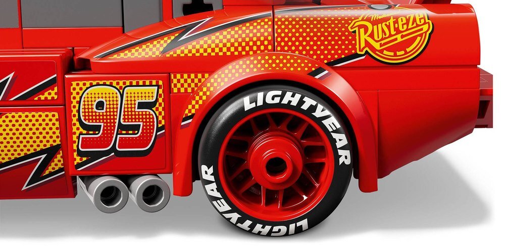 LEGO 77255 Speed Champions Zygzak McQueen numer 95 logo sponsora Rust-Eze Lightyear 4 cm wysokości, 14 cm długości i 7 cm szerokości 
