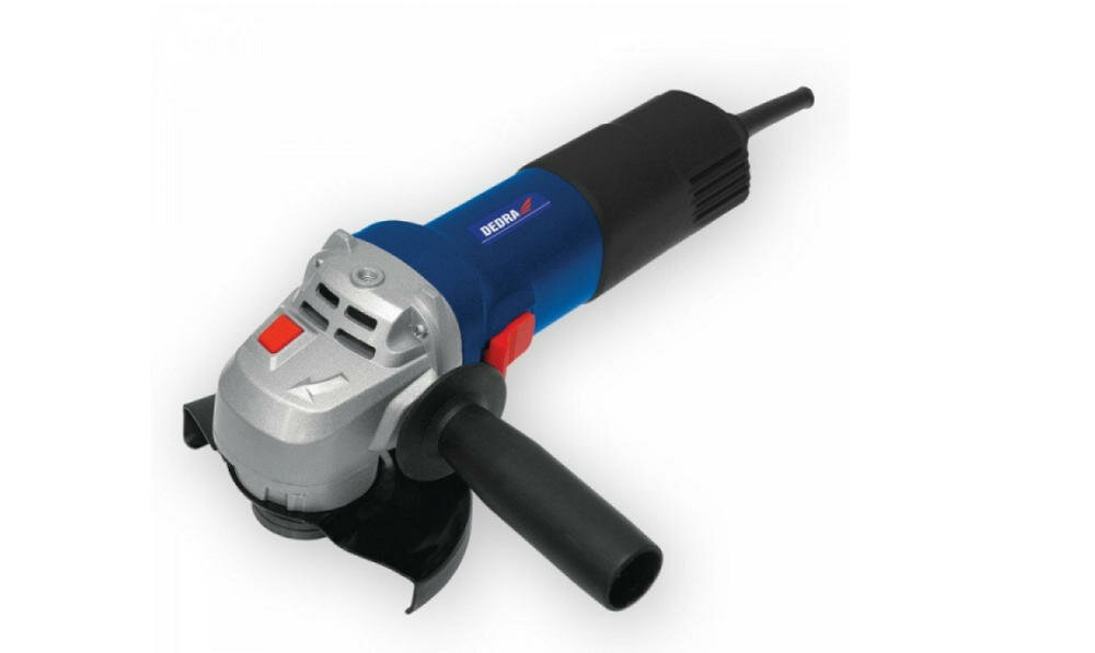 DEDRA-DED7951 szlifierka silnik cięcie szlifowanie polerowanie materiały struktura twardość tarcza ergonomiczny kształt wyważenie komfort praca otwory wentylacyjne zabezpieczenie przegrzanie silnik prędkość obrotowa