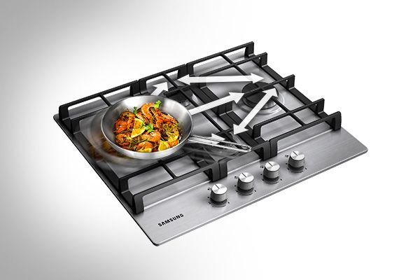 Samsung Wytrzymałe żeliwne ruszty. Wygoda podczas gotowania
