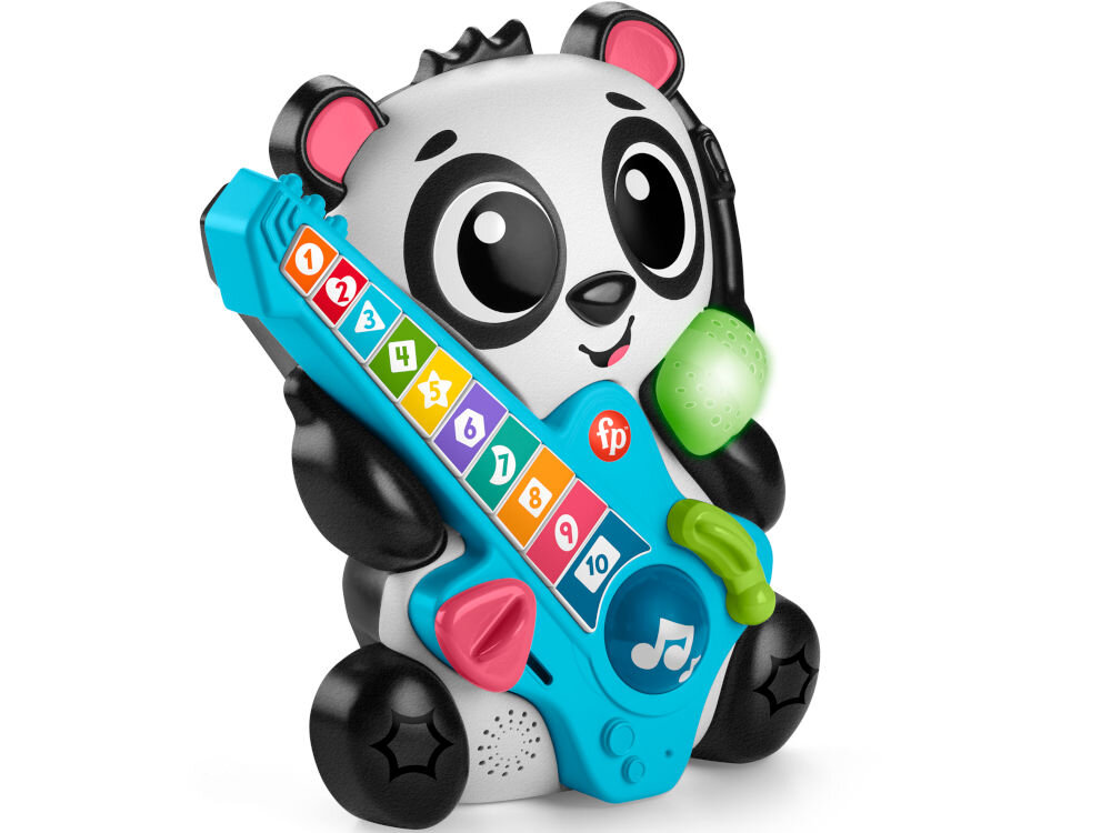 Zabawka interaktywna FISHER PRICE Link Squad Panda Liczenie i kształty HYL36 polska wersja językowa poznawanie słów i zwrotów ojczysty język wesołe piosenki i wypowiedzi naturalne przyswajanie pierwszych słów i zwrotów