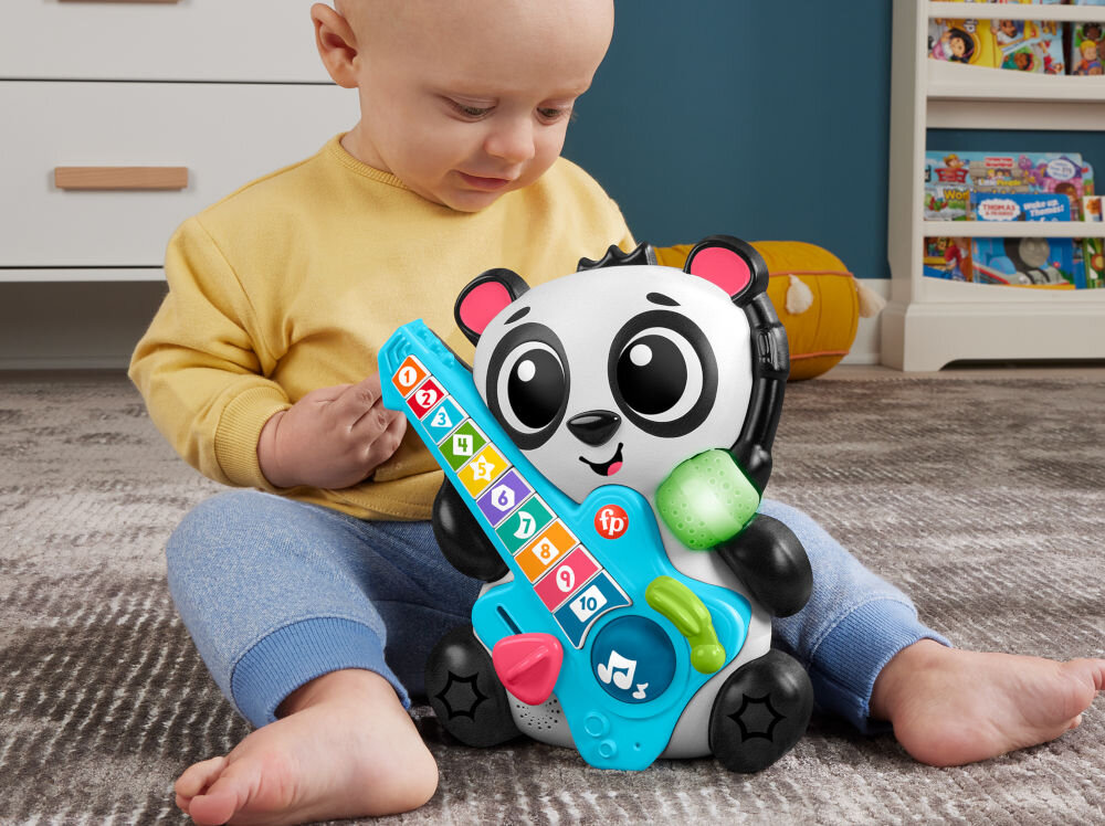 Zabawka interaktywna FISHER PRICE Link Squad Panda Liczenie i kształty HYL36 wsparcie rozwoju dziecka nauka podstawowych pojęć liczby kolory zdolności motoryczne społeczne muzyczne wsparcie rozwoju w radosny edukacyjny sposób