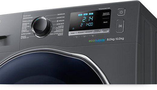 Wyświetlacz LCD i bogaty wybór programów prania