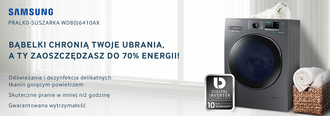 Pralka Samsung WW80J6410CW Eco Bubble 