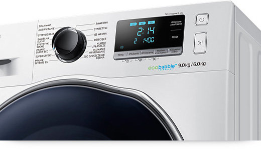 Wyświetlacz LCD i bogaty wybór programów prania