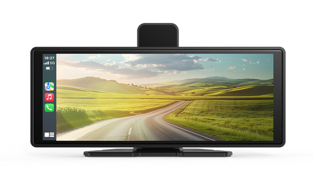MAXCOM MC01 Vibe odtwarzanie muzyki i filmów serwisów streamingowych jack 3,5 mm podłączenie słuchawek lub samochodowego systemu audio - wyświetlacz od przodu na białym tle