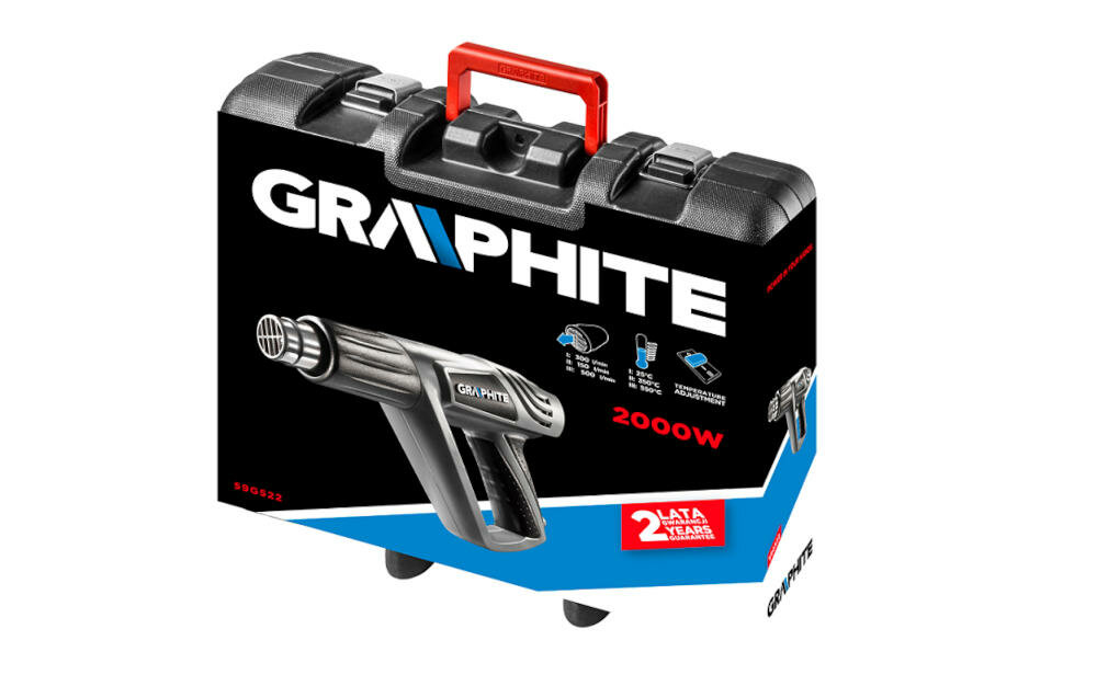GRAPHITE-59G522 zestaw opalarka urządzenie instrukcja karta gwarancyjna