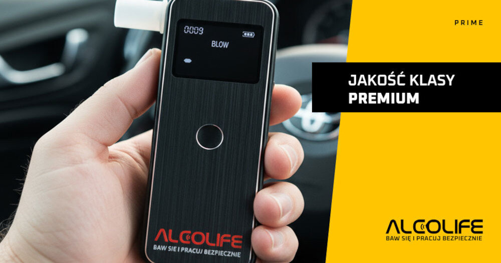 Alkomat ALCOLIFE Prime Wyświetlacz LCD VA o przekątnej 1,5 cala czytelność wynik temperatura zakres korzystanie