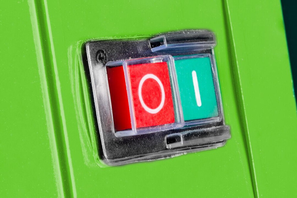 Szlifierka stołowa VERTO 51G427 silnik moc 350 W maksymalna prędkość obrotowa do 2950 obr/min włącznik z gumową osłoną