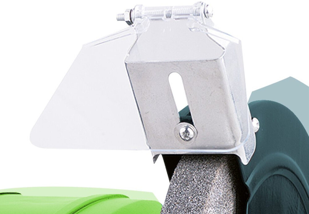 Szlifierka stołowa VERTO 51G427 osłona zgodne z europejskimi standardami bezpieczeństwa certyfikat CE