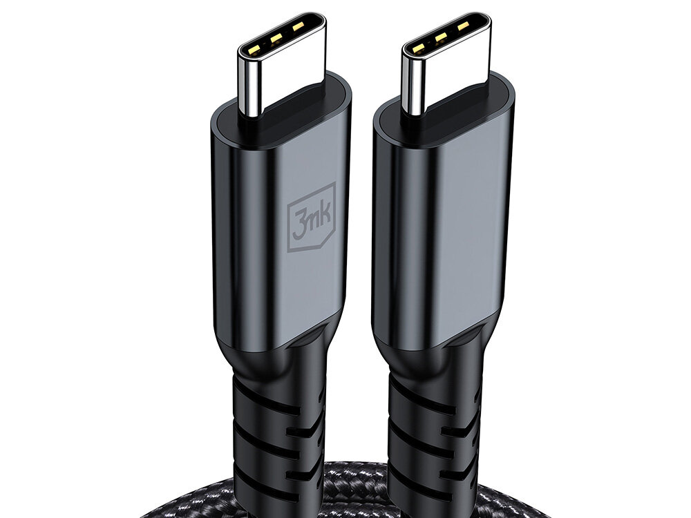 Kabel USB-C - USB-C 3MK Hyper Cable N-Series 240W 2 m Czarny kv początek opisu