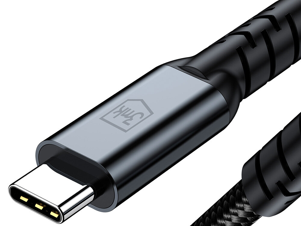 Kabel USB-C - USB-C 3MK Hyper Cable N-Series 240W 2 m Czarny aluminiowe końcówki, precyzja i dikładność, trwałe i stabilne połączenie, stylowy design