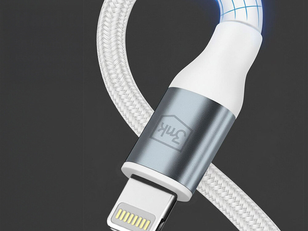 Kabel USB-C - Lightning 3MK Hyper Cable N-Series 20W 1 m Biały kv początek opisu