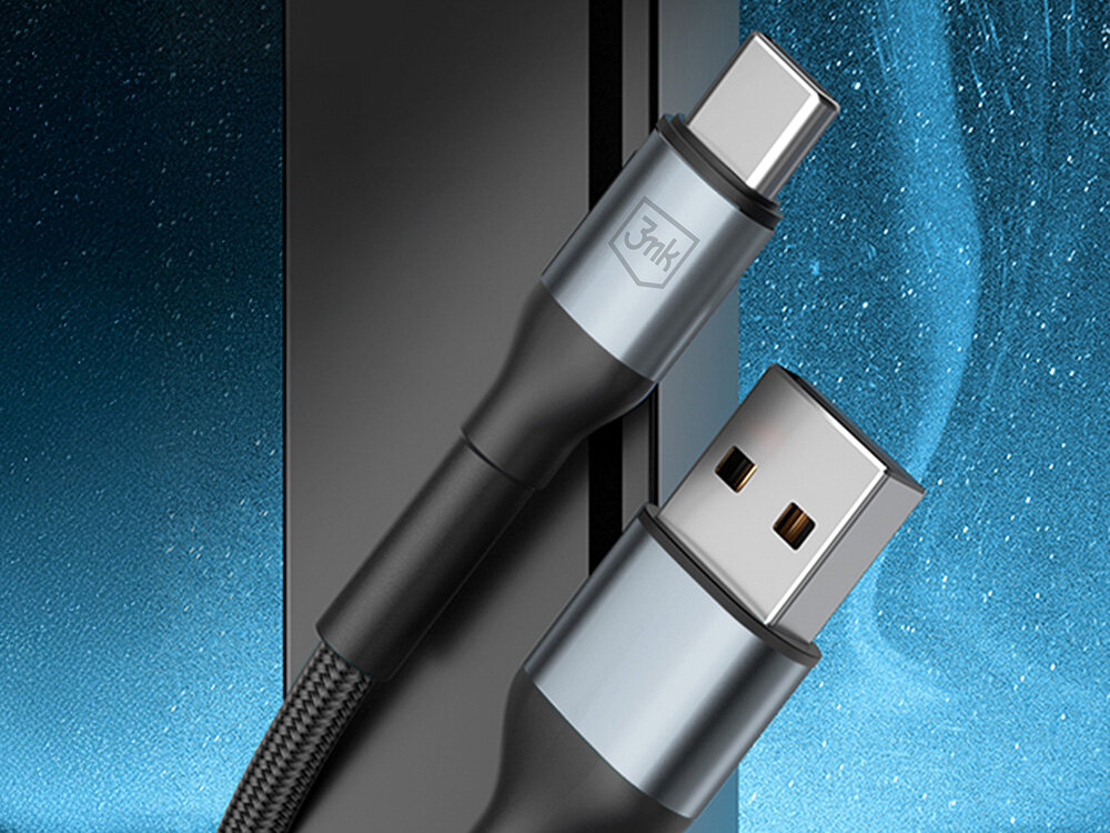 Kabel USB - USB-C 3MK Hyper Cable N-Series 18W 2 m Czarny kv początek opisu