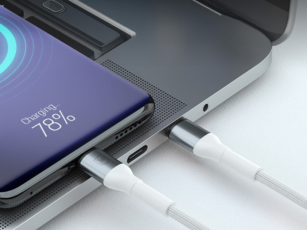 Kabel USB - USB-C 3MK Hyper Cable N-Series 18W 1 m Biały stabilne i bezpieczne źródło zasilania, wygoda i funkcjonalność, bezproblemowe ładowanie