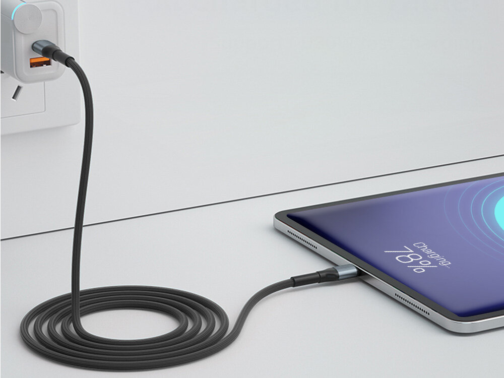 Kabel USB-C - USB-C 3MK Hyper Cable N-Series 100W 2 m Czarny kv początek opisu