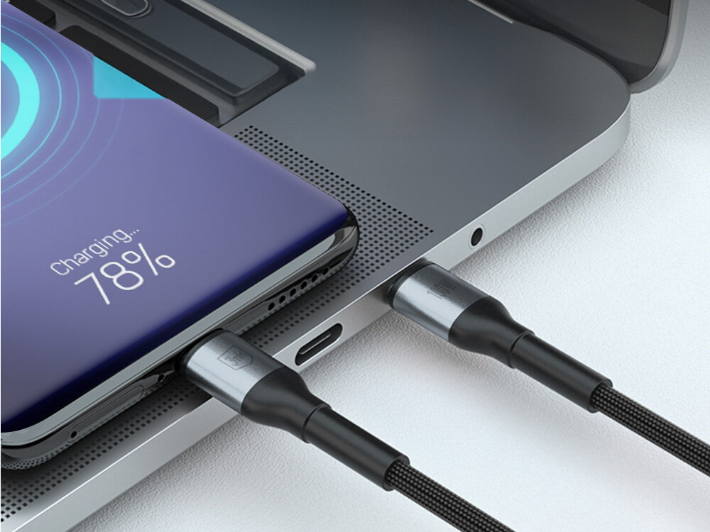 Kabel USB-C - USB-C 3MK Hyper Cable N-Series 100W 2 m Czarny bezpieczny przesył danych, wysoka jakość, spełnienie wymaganych norm