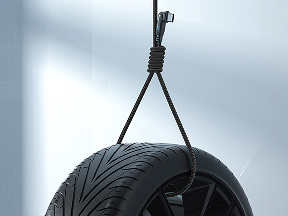 Kabel obrotowy USB-C - USB-C 3MK Hyper Cable N-Series 60W 2 m Czarny kv początek opisu