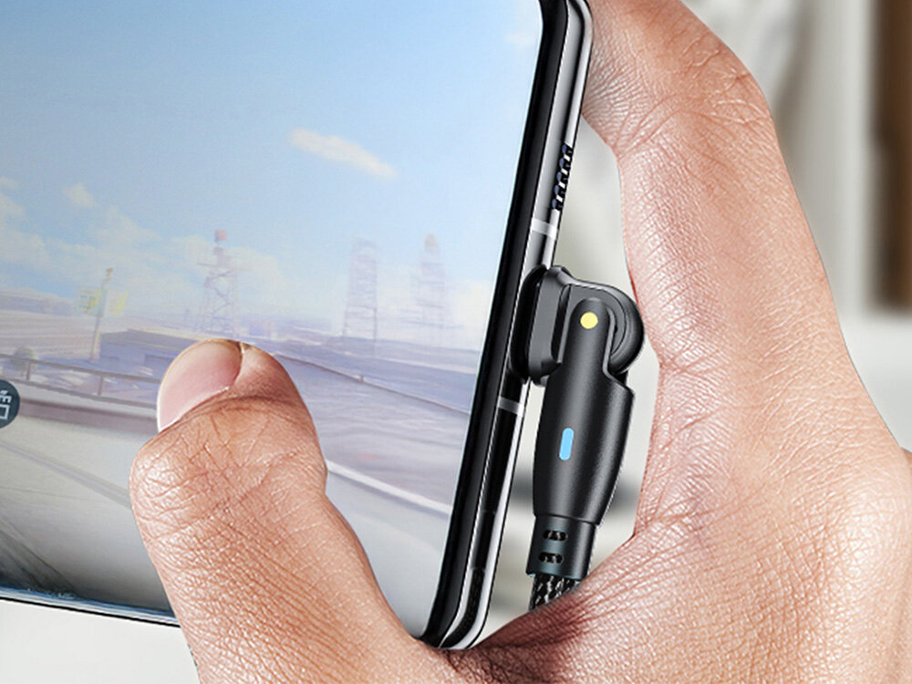 Kabel obrotowy USB-C - USB-C 3MK Hyper Cable N-Series 60W 2 m Czarny aluminiowe końcówki, precyzja i dikładność, trwałe i stabilne połączenie, stylowy design