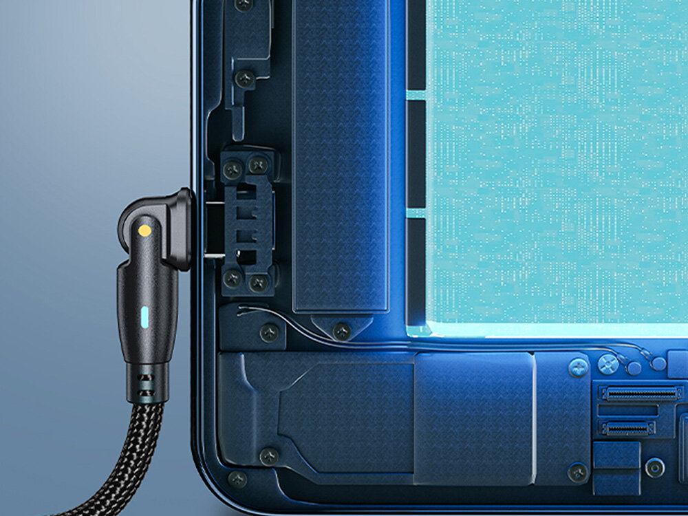 Kabel obrotowy USB-C - USB-C 3MK Hyper Cable N-Series 60W 2 m Czarny bezpieczne i stabilne połączenie, solidny nylonowy splot, odporność na uszkodzenia