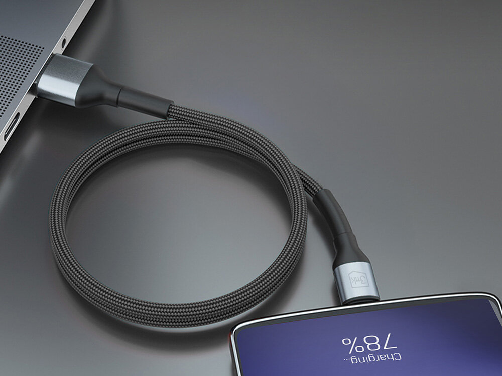 Kabel USB - USB-C 3MK Hyper Cable N-Series 18W 1 m QC 3.0 Czarny kv początek opisu