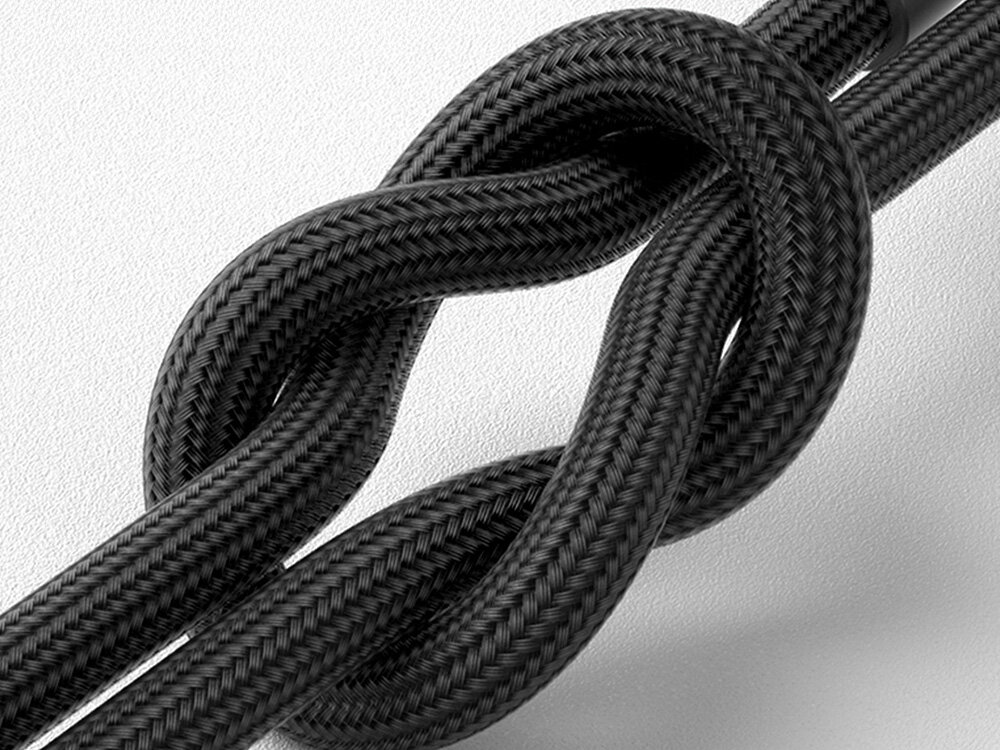 Kabel USB - USB-C 3MK Hyper Cable N-Series 18W 1 m QC 3.0 Czarny bezpieczne i stabilne połączenie, solidny nylonowy splot, odporność na uszkodzenia