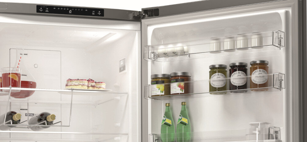 LODÓWKA WHIRLPOOL WB70I 953 X Aqua balkoniki puszki kartoniki bez przesuwania się dodatkowe miejsce na drzwiach