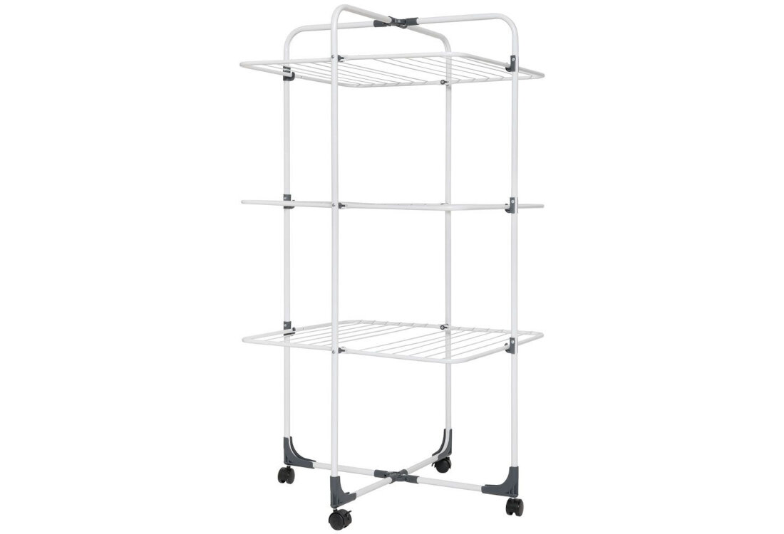 Suszarka na pranie VELKEA V300 Biały Oszczędność miejsca Trzypoziomowa konstrukcja długość użytkowania