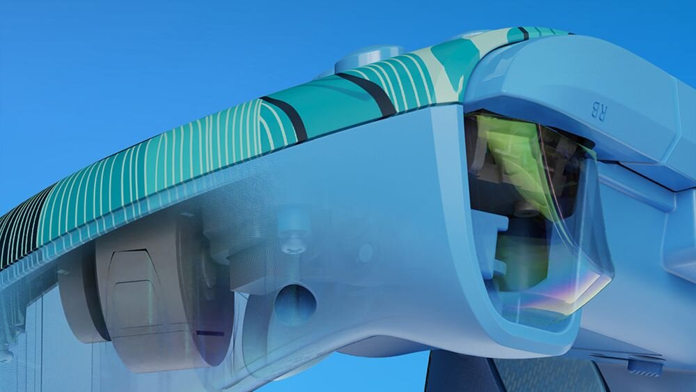 Kontroler TURTLE BEACH Xbox Rematch Advanced Blue Kitsune TBC-2004-25 zbliżenie na obudowę spustów i mechanizm wibracyjny kontrolera Turtle Beach krótkie spusty hallotronowe programowalne przyciski silniki w uchwytach triggery realizm rozgrywki