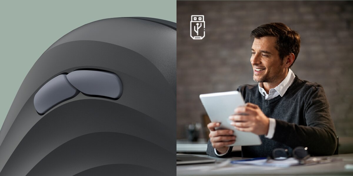 HAMA ECM-500 Kabel o długości 1,8 m USB-C adapter USB-C do USB-A komputera stacjonarnego lub laptopa systemami Windows 10 i 11 - zbliżenie na przyciski boczne