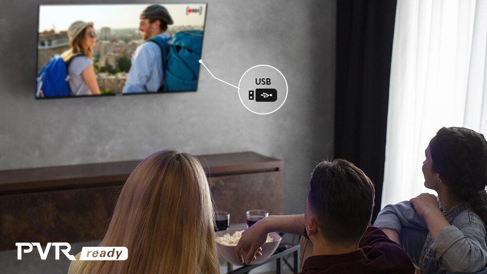 Telewizor TELEFUNKEN TFL-24APH1000 - Oglądaj kiedy chcesz z USB, PVR Ready, osoby oglądające telewizje