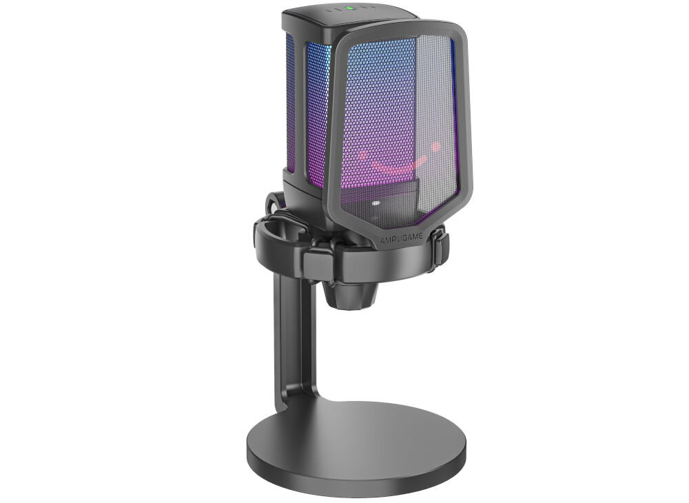 Mikrofon FIFINE Q6 Kardioidalny Czarny prezentacja mikrofonu na białym tle pasmo przenoszenia zakres słyszalny dla człowieka naturalne brzmienie niskie wysokie tony