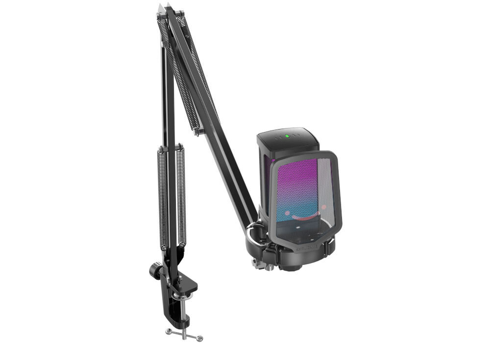 Mikrofon FIFINE Q6T Kardioidalny Czarny prezentacja mikrofonu na białym tle pasmo przenoszenia zakres słyszalny dla człowieka naturalne brzmienie niskie wysokie tony