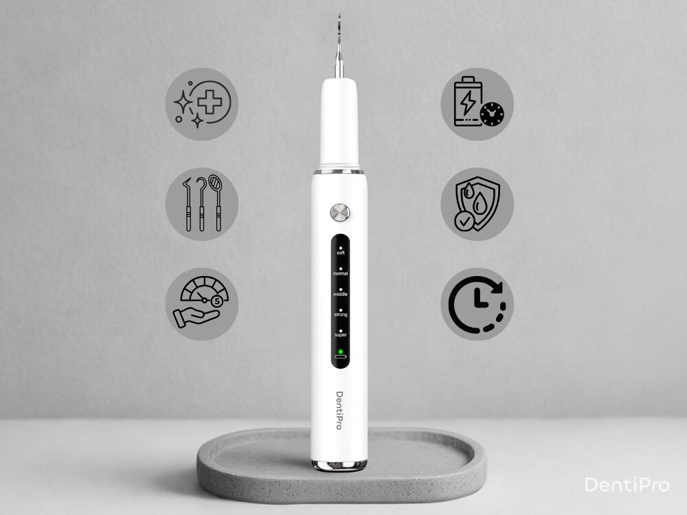 Skaler do zębów ALPHA DentiPro AWS-03 sterylizacja światłem UV, usuwanie bakterii, higieniczna czystość