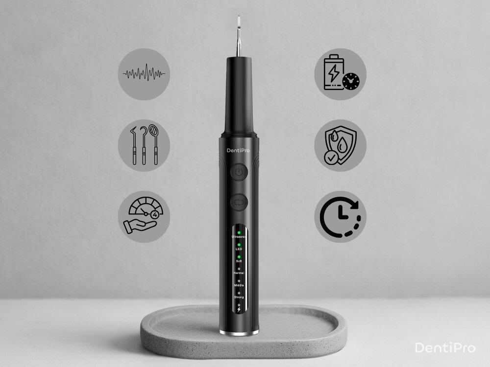 Skaler dentystyczny ALPHA DentiPro AWS-02 4 tryby czyszczenia, usuwanie kamienia, czyszczenie zębów