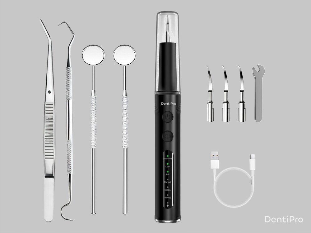 Skaler dentystyczny ALPHA DentiPro AWS-02 podświetlany wyświetlacz, intuicyjna obsługa, wsparcie codziennej higieny, oszczędność czasu i wizyt