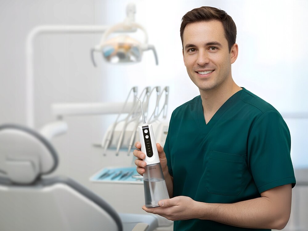 Irygator ALPHA DentiPro SWF-04 Biały wysokie ciśnienie, delikatne czyszczenie, masaż dziąseł