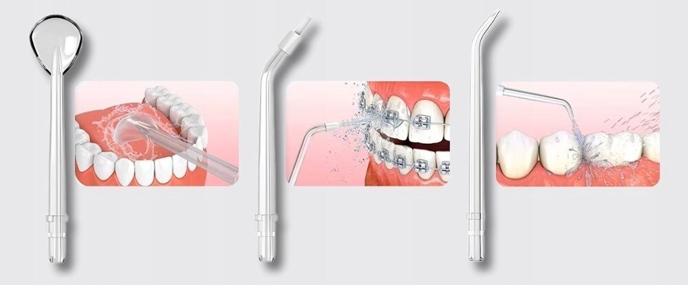 Irygator ALPHA DentiPro SWF-04 Biały obrotowa końcówka, do trudno dostępnych miejsc, bez zmiany pozycji