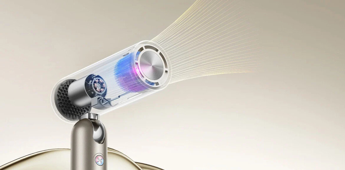 Suszarka DREAME Pocket Pro Złoty 1300 W Kontrola temperatury Czujnik NTC poziom ciepła temperatura wsparcie ochrona kondycja włosów