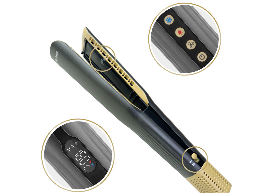 Prostownica WEBBER HS700 190 stopni Kontrola siły nawiewu Trzy poziomy prędkości nawiewu dostosowanie praca potrzeby Delikatny strumień pielęgnacja  ujarzmienie gęstych włosów Skoncentrowany nawiew Tryb COOL 