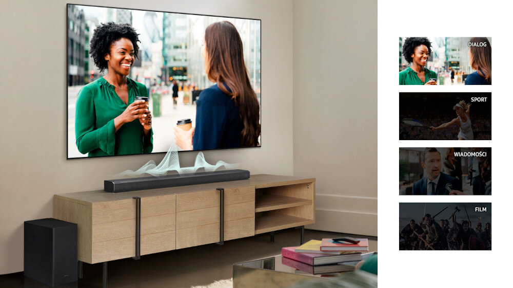 Soundbar SAMSUNG HW-Q600A - adaptacja dźwięku