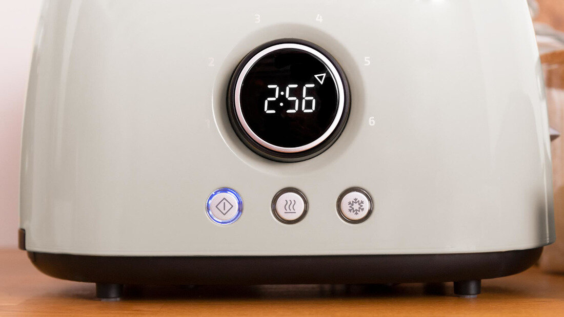 Toster CECOTEC ClassicToast 8000 Double Beżowy Kontrola stopnia opiekania Cyfrowy wyświetlacz kontrola proces efekt Stała kontrola