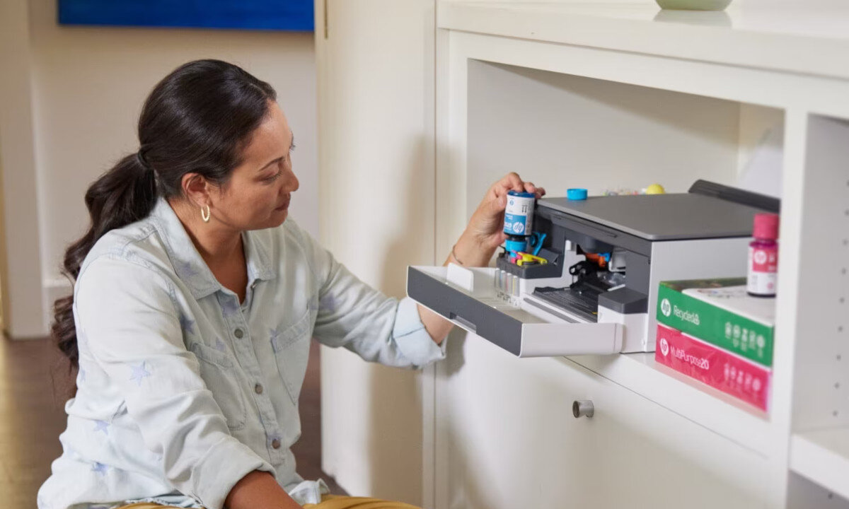 Urządzenie wielofunkcyjne HP Smart Tank 581 tusz uzupełnianie zbiorniki odpady